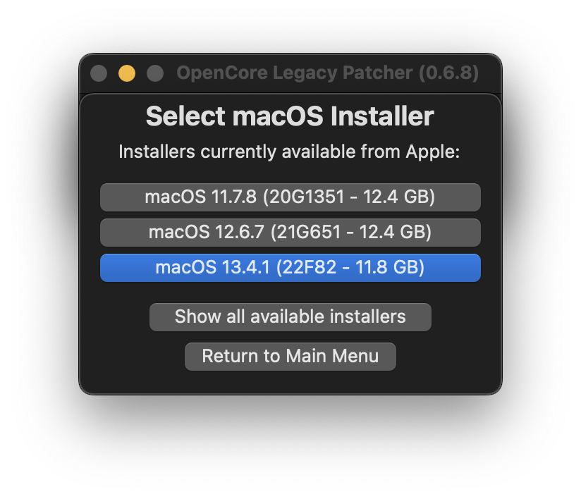 OCLP-GUI-Installer-Download-Listed-Products